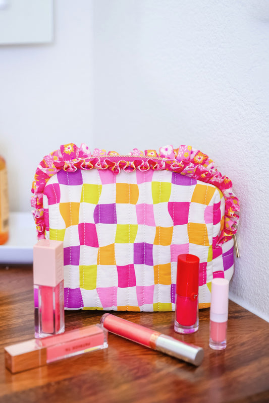 PREORDER- Groovy Garden Quilted Ruffle Bag
