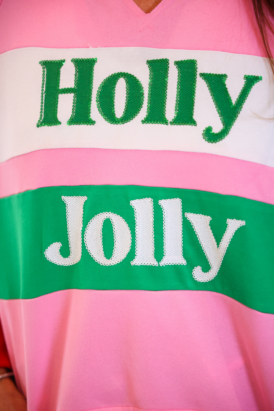 PREORDER- Holly Jolly Color Block Pullover
