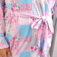 Almost Ready Ribbed Robe- Pink Heirloom Patchwork