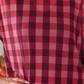 PREORDER- Emma Mesh Tee- Cranberry Gingham