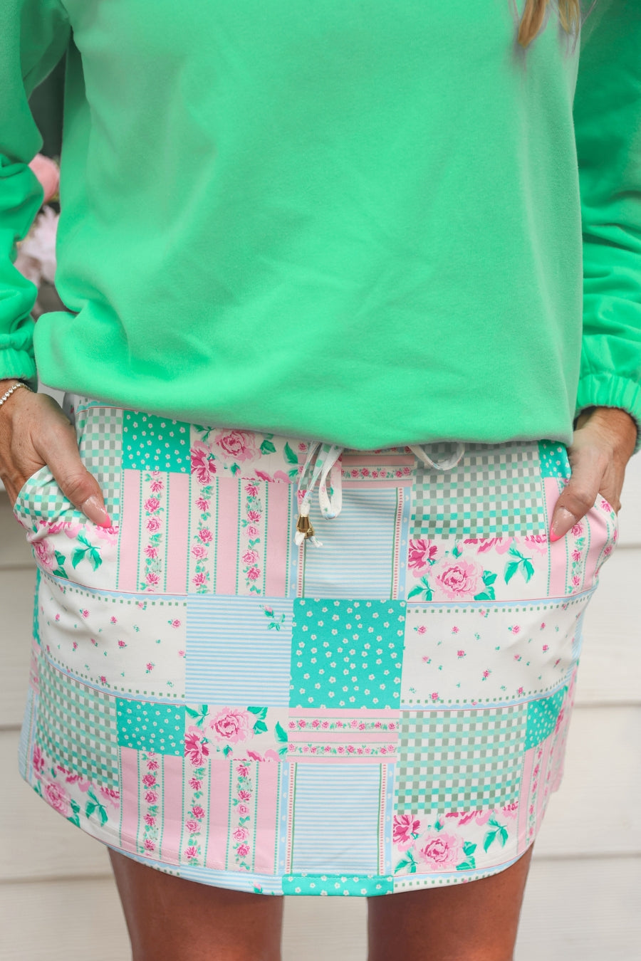 Mia Printed Pullover- Heirloom Patchwork