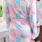 Almost Ready Ribbed Robe- Pink Heirloom Patchwork