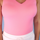 Haven V-Neck Bodysuit- Light Pink