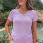 PREORDER- Jess Lea Basic Tee- Lavender