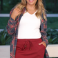 PREORDER Well Loved Ribbed Skort, Burgundy