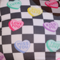PREORDER- Keigan Mesh Top- Checkered Conversation Hearts
