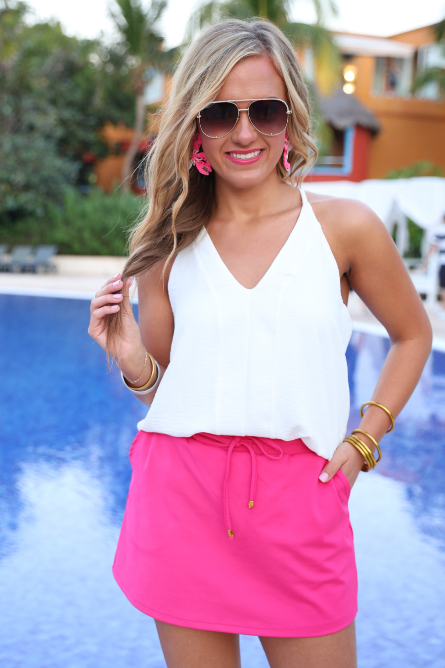 Solid Pink Skort