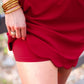 Make It Count Cap Sleeve Set- Burgundy