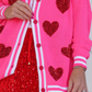 PREORDER- Sequin Patch Happy Hearts Relaxed Cardigan