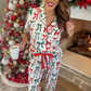PREORDER- Midnight Bow Christmas Edition Ruffle Pajama Set