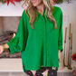 PREORDER- Sloane Button Up Top - Green