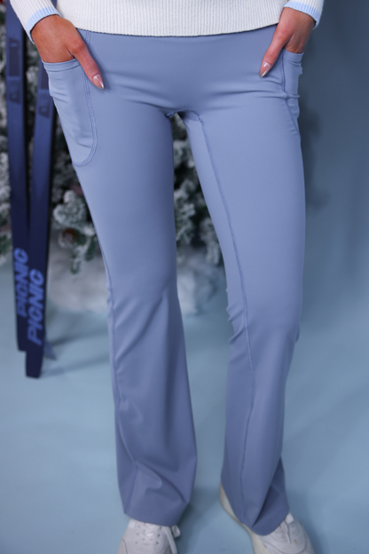 PREORDER- Compression Flared Leggings- Icy Gray