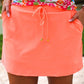 Solid Neon Coral Skort