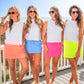 Solid Neon Pink Skort