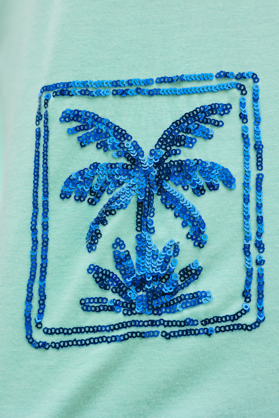 PREORDER- By The Sea Sequin Patch Top