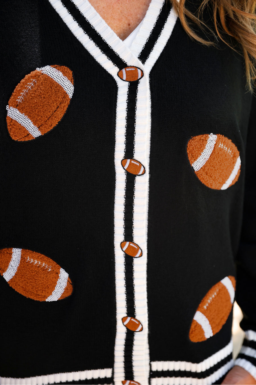 PREORDER- Football Knit Cardigan