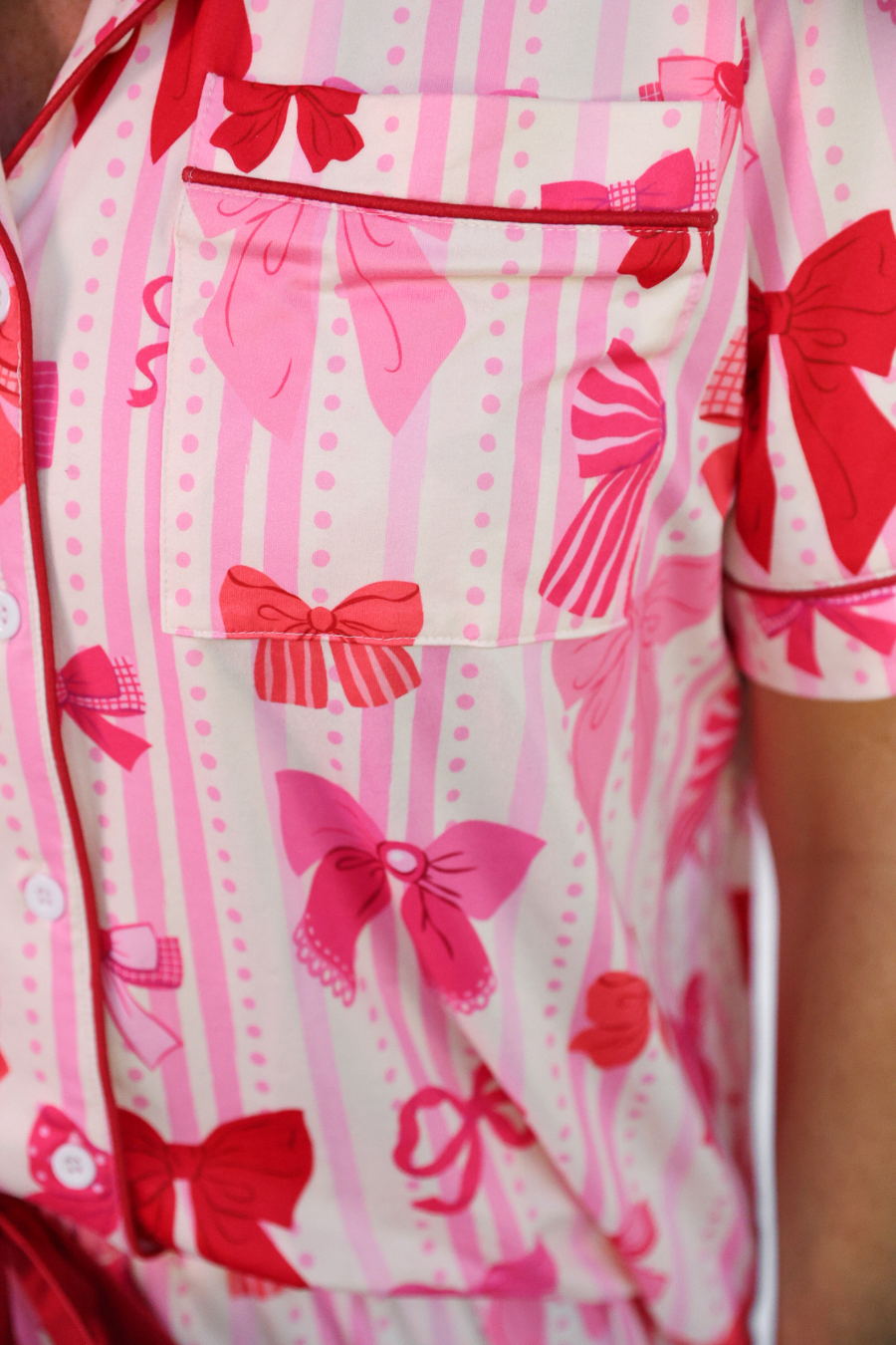 PREORDER- Bow Romance Ruffle Pajama Set