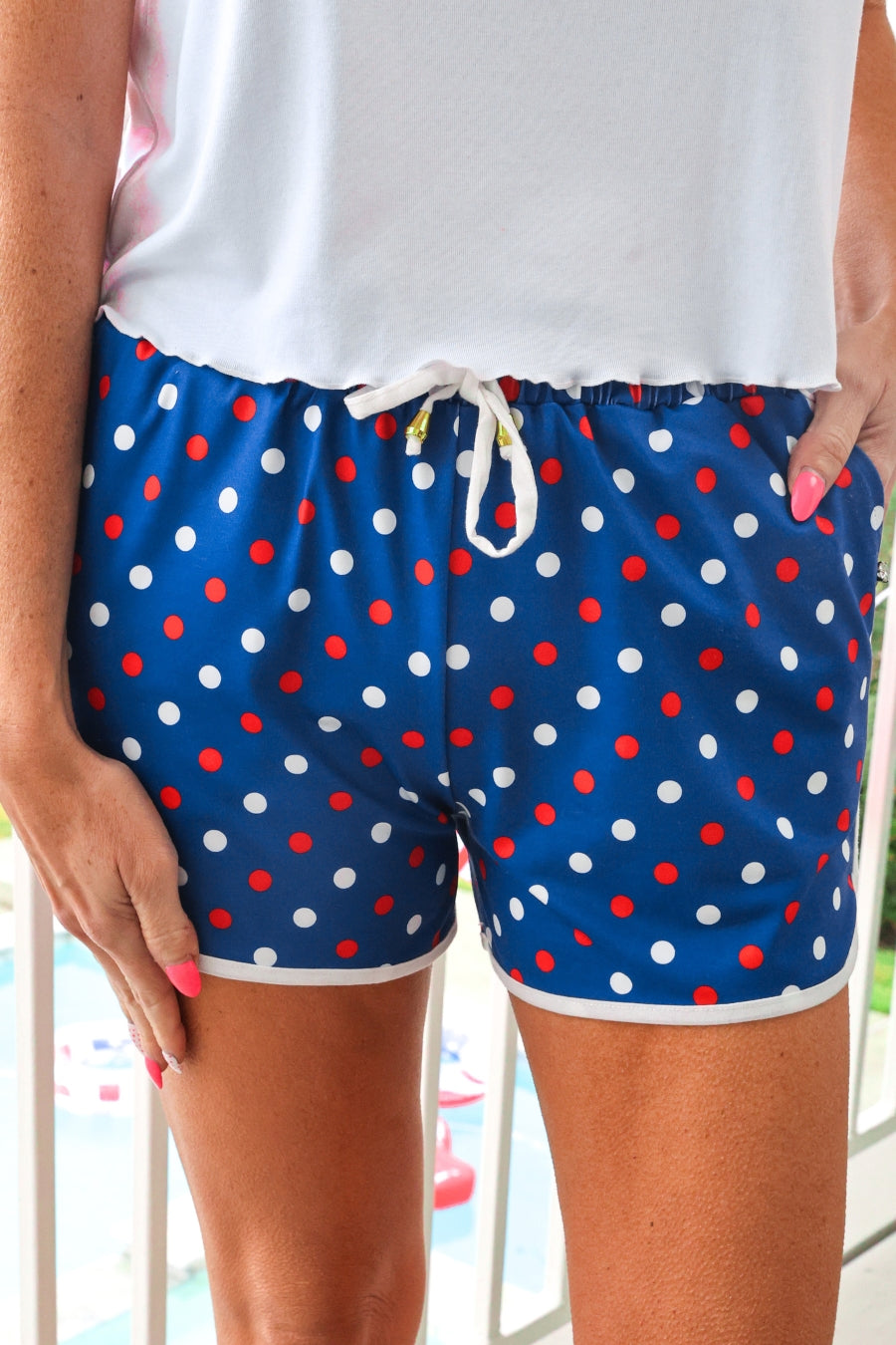 PREORDER- Americana Polka Dot Everyday Shorts
