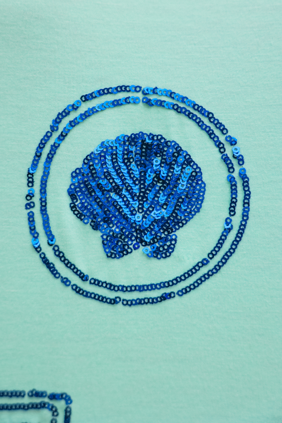 PREORDER- By The Sea Sequin Patch Top