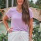 PREORDER- Jess Lea Basic Tee- Lavender