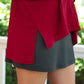 PREORDER- Sloane Button Up Top- Burgundy
