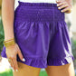 PREORDER- Sunny Strolls High Waisted Shorts- Purple