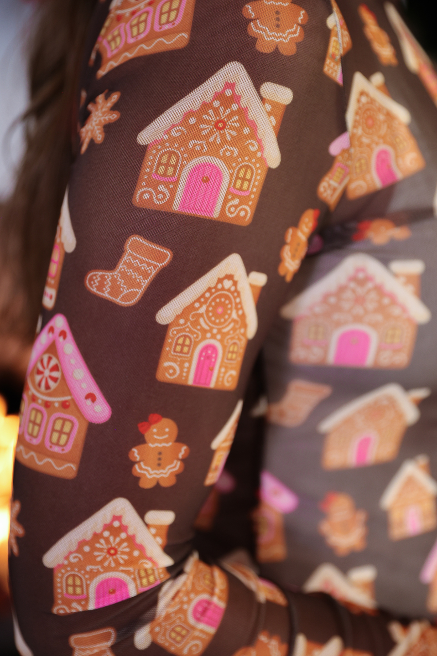 PREORDER- Keigan Mesh Top- Chocolate Gingerbread