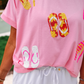 PREORDER- Flip Flop Fun Sequin Patch Top