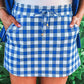 Shades of Blue Gingham Skort