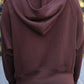 PREORDER- Kayla Luxe Hooded Quarter Zip Pullover- Chocolate