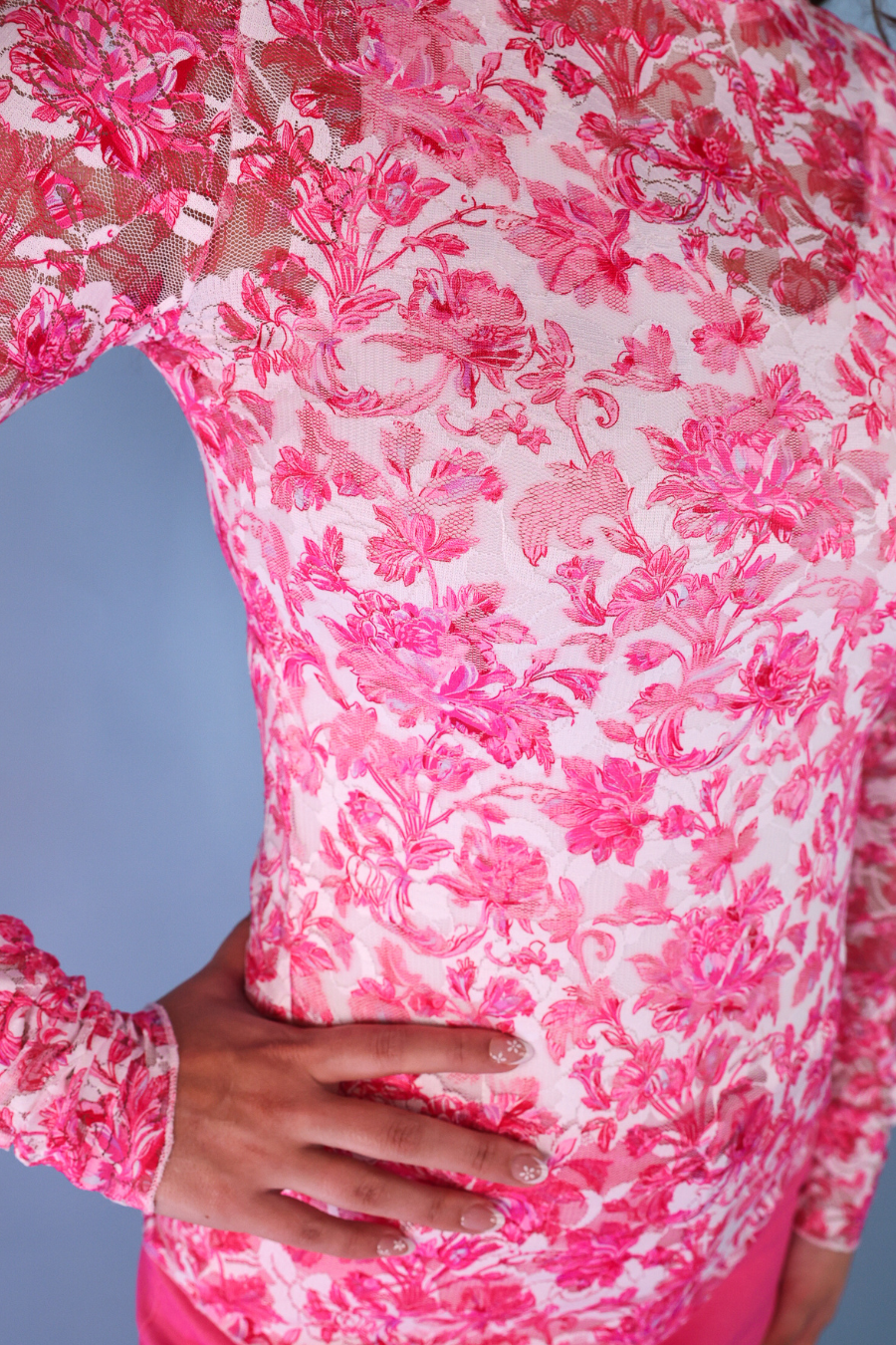 PREORDER- Kylie Lace Top- Pink Romance