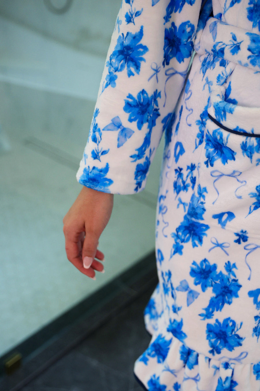 Legacy Lounge Robe- Blue Blossom