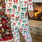 PREORDER- Midnight Bow Christmas Edition Ruffle Pajama Set