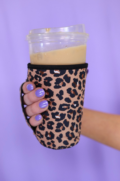 Set Of 3 Drink Sleeves, Leopard