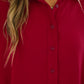 PREORDER- Sloane Button Up Top- Burgundy