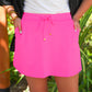 Solid Neon Pink Skort