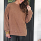 PREORDER Alexis Corded Vintage Pullover - Chocolate
