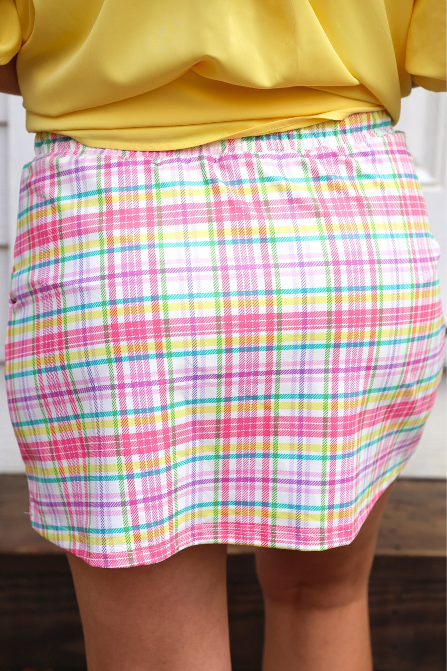 Spring Social Plaid Skort