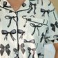 PREORDER-Midnight Bow Pant Ruffle Pajama Set