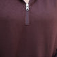 PREORDER- Kayla Luxe Hooded Quarter Zip Pullover- Chocolate