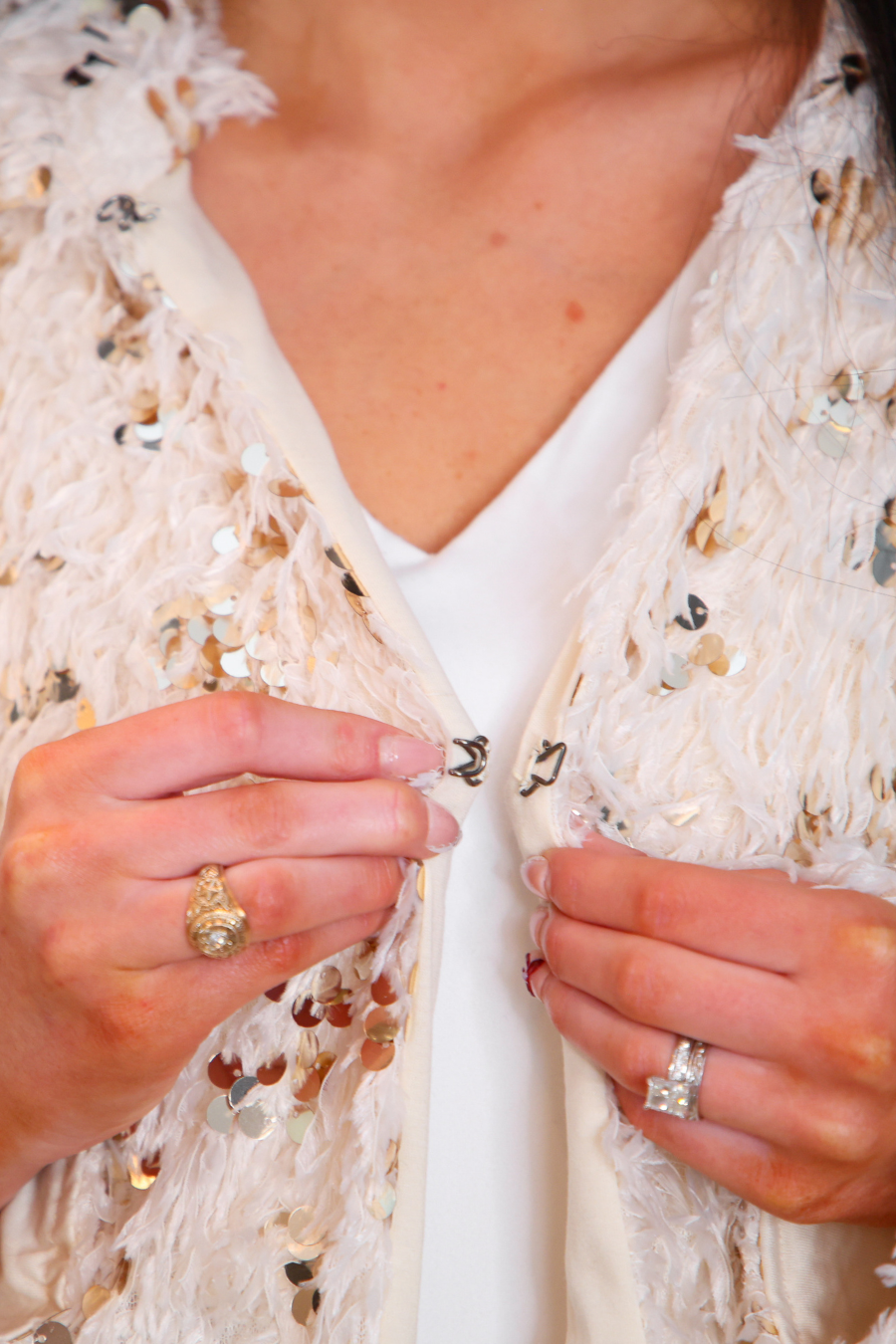 PREORDER- Feather and Shine Jacket- Cream