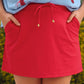 PREORDER- Solid Red Skort