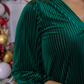 Ivy Velvet Textured Top- Green