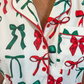 PREORDER- Midnight Bow Christmas Edition Ruffle Pajama Set