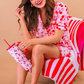 PREORDER-Cherry Bomb Ruffle Pajama Set