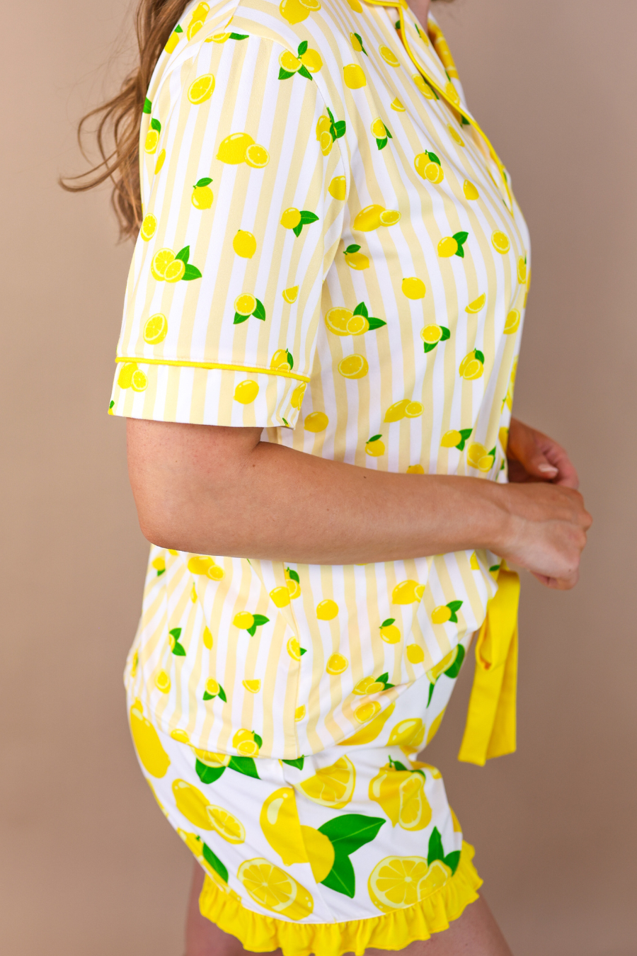 PREORDER-Lemon Drop Ruffle Pajama Set