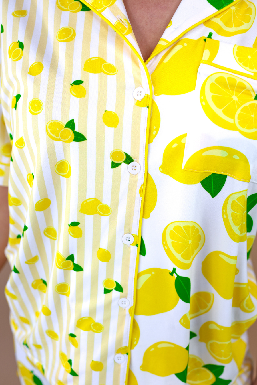 PREORDER-Lemon Drop Ruffle Pajama Set