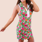 Everyday Zipper Dress, Pink Tropical