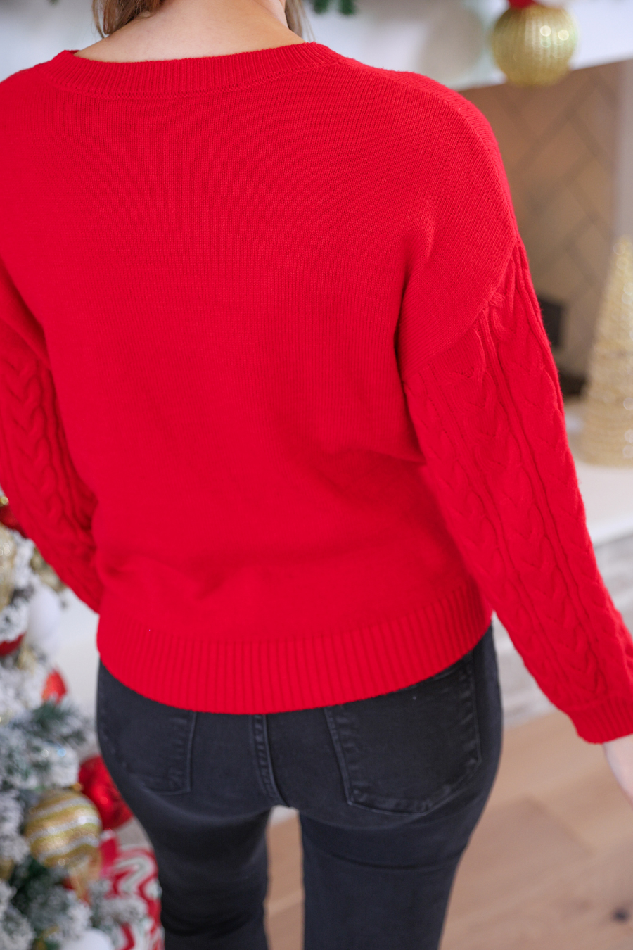 Fire Away Cable Knit Sweater