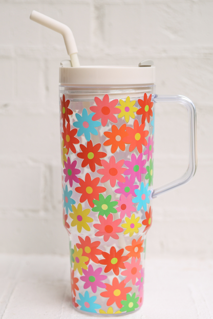 Bright Blooms Acrylic Tumbler